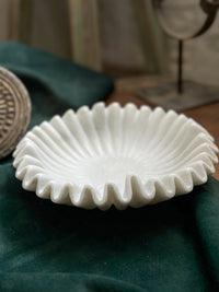Marble Ruffle Bowl